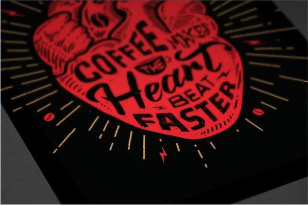 Coffee Makes the Heart Beat Faster Posters by Barrett Biggers - Pixel Empire