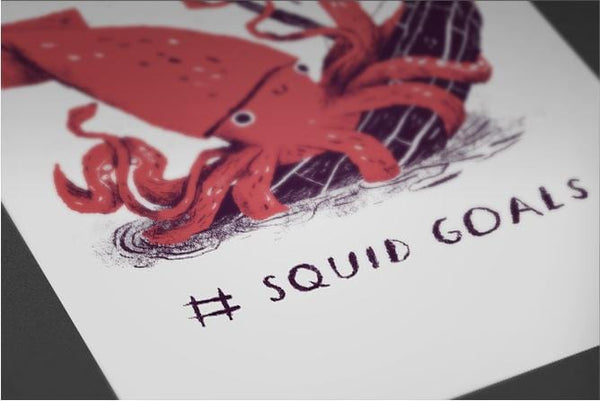 Squid Goals Posters by Louis Roskosch - Pixel Empire
