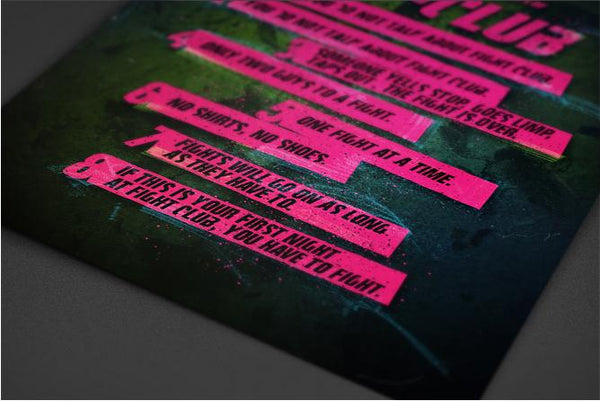 Fight Club Rules Posters by Nikita Abakumov - Pixel Empire