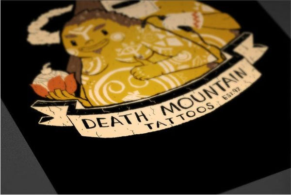 Death Mountain Tattoos Posters by Louis Roskosch - Pixel Empire