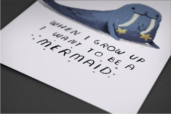 I Want to be a Mermaid Posters by Louis Roskosch - Pixel Empire