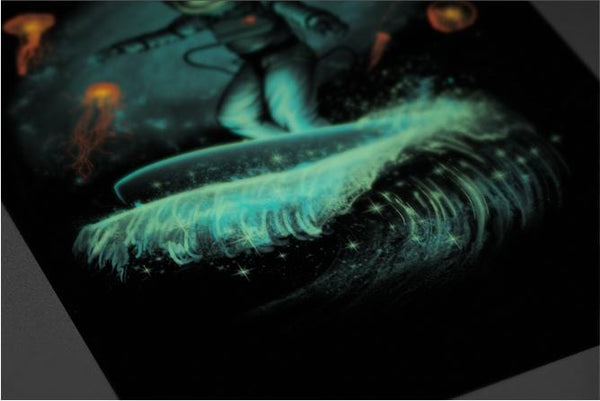 Space Surfer Posters by Vincent Trinidad - Pixel Empire