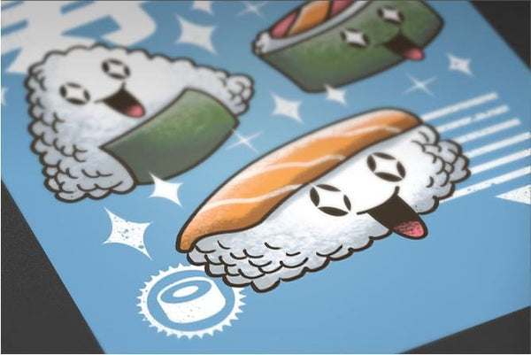 Kawaii Sushi Posters by Vincent Trinidad - Pixel Empire