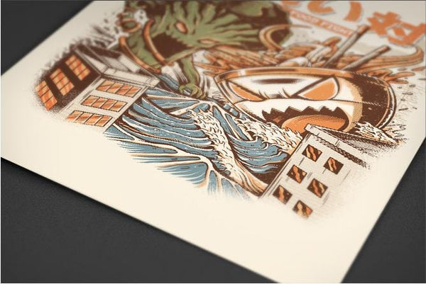 Broccoli vs Ramen Posters by Ilustrata - Pixel Empire