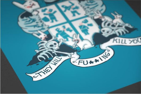 Bunnies Are Evil Posters by Anna-Maria Jung - Pixel Empire