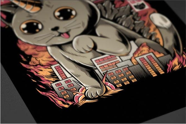 Cat Kojira Posters by Ilustrata - Pixel Empire