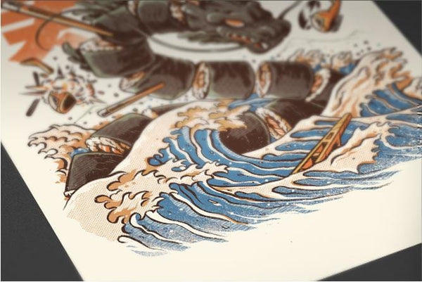 Great Sushi Dragon Posters by Ilustrata - Pixel Empire