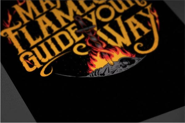 The Flames Guide Me Posters by StudioM6 - Pixel Empire