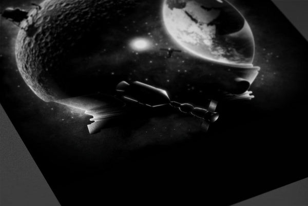 Moon Helmet Posters by Javi Ramos - Pixel Empire