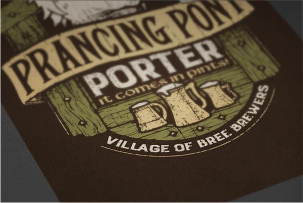 Prancing Pony Porter Posters by Cory Freeman Design - Pixel Empire