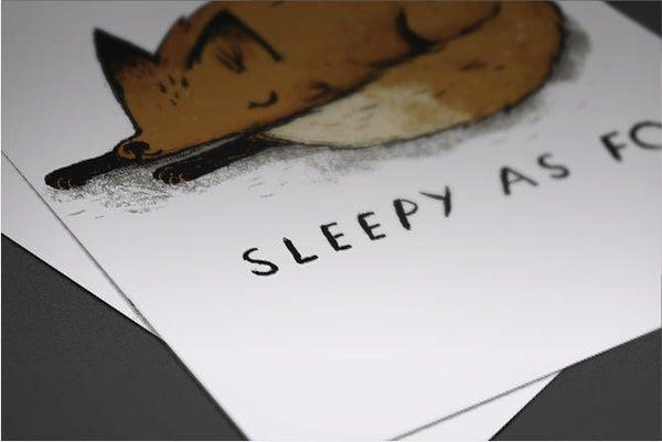 Sleepy As Fox Posters by Louis Roskosch - Pixel Empire