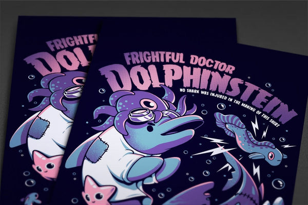 Dolphinstein Posters by Ilustrata - Pixel Empire