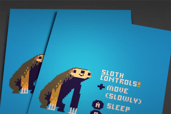 Sloth Controls Posters by Louis Roskosch - Pixel Empire