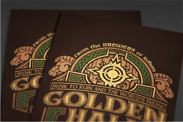 Golden Hall Pilsner Posters by Cory Freeman Design - Pixel Empire