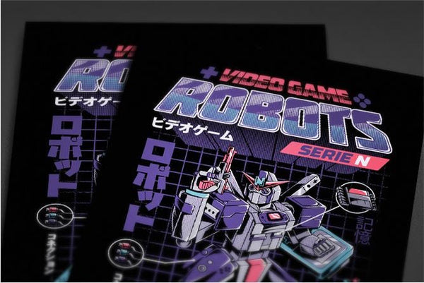 Video Game Robot - Model N Posters by Ilustrata - Pixel Empire