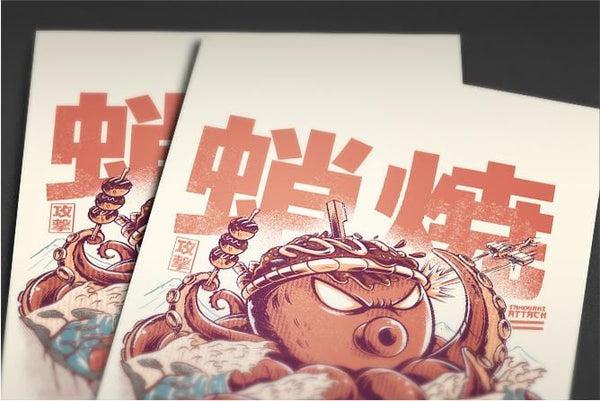 Takoyaki Attack Posters by Ilustrata - Pixel Empire