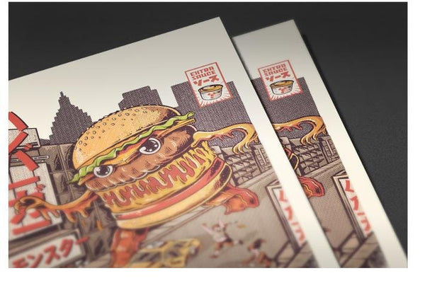 Burgerzilla Posters by Ilustrata - Pixel Empire