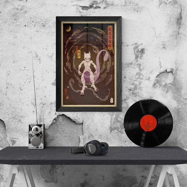 Mewtwo Ukiyo-e Posters by William Xiaobaosg - Pixel Empire