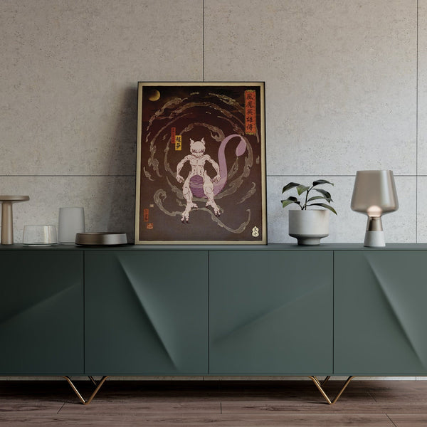 Mewtwo Ukiyo-e Posters by William Xiaobaosg - Pixel Empire