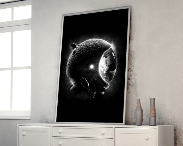 Moon Helmet Posters by Javi Ramos - Pixel Empire