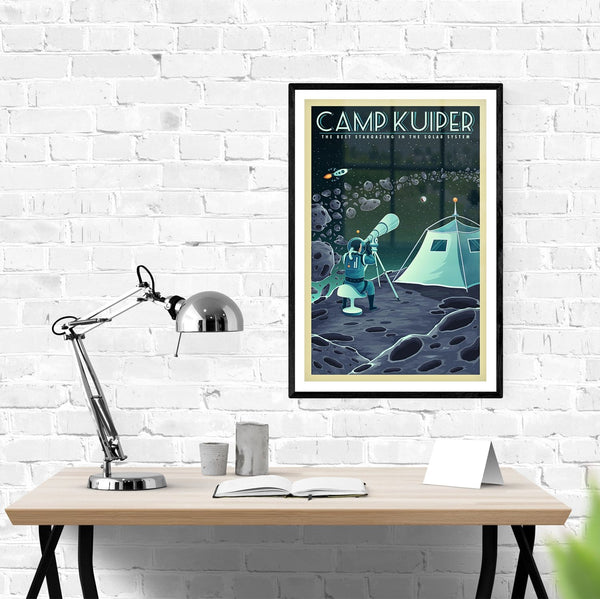 Space Tourism Camp Kuiper Posters by B Cubed Designs - Pixel Empire