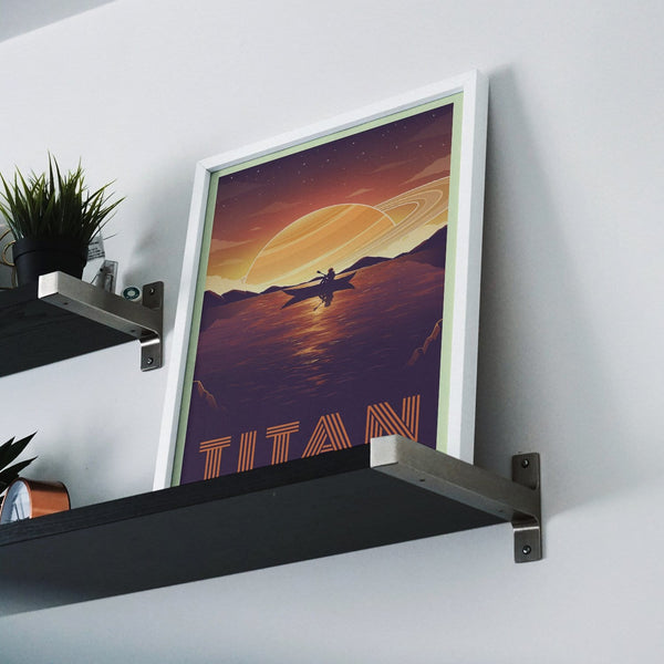 Space Tourism Titan Canoe Posters by B Cubed Designs - Pixel Empire