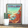 Space Tourism Mars Summit Olympus Posters by B Cubed Designs - Pixel Empire