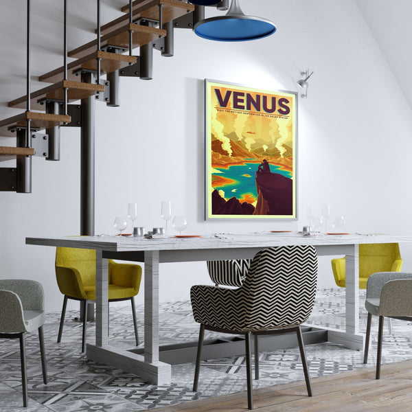 Space Tourism Venus Hot Springs Posters by B Cubed Designs - Pixel Empire