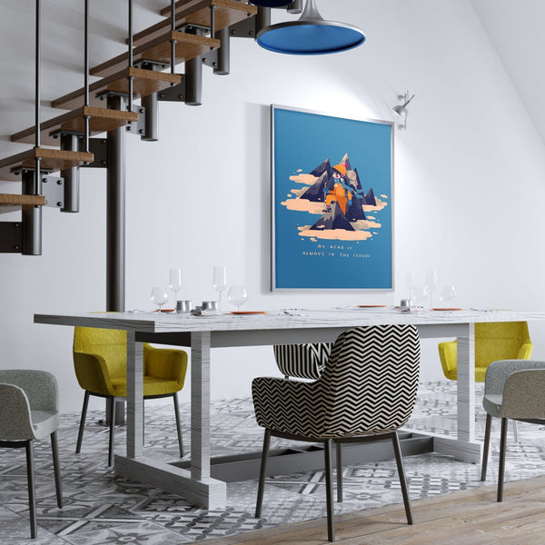 My Head Is Always In The Clouds Posters by Louis Roskosch - Pixel Empire