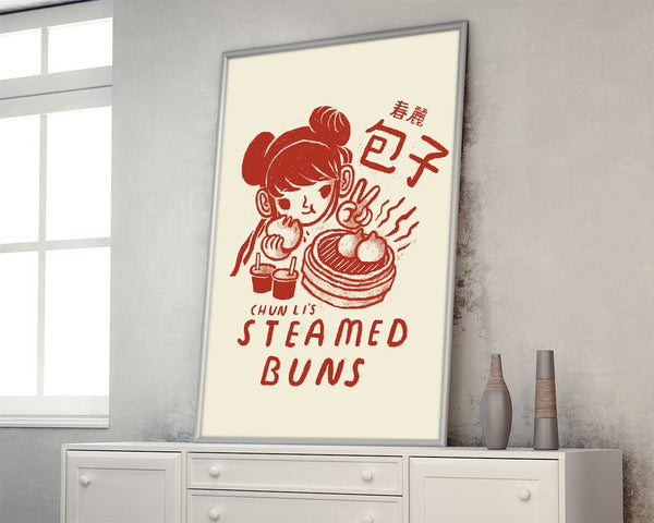 Chun Li's Steamed Buns Posters by Louis Roskosch - Pixel Empire