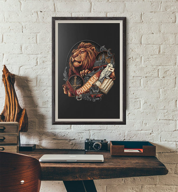 House Of Courage Posters by Glitchy Gorilla - Pixel Empire