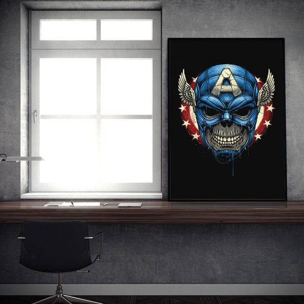 Star Spangled Skull Posters by Glitchy Gorilla - Pixel Empire