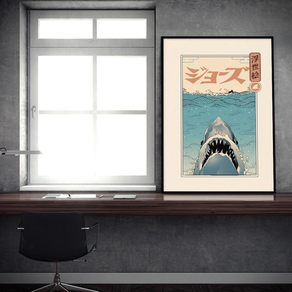 Shark Ukiyo-e Posters by Vincent Trinidad - Pixel Empire