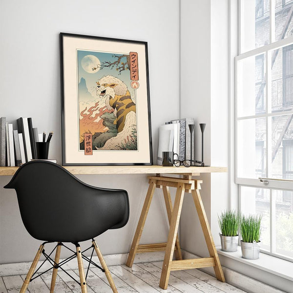 Fire Canine Ukiyo-e Posters by Vincent Trinidad - Pixel Empire