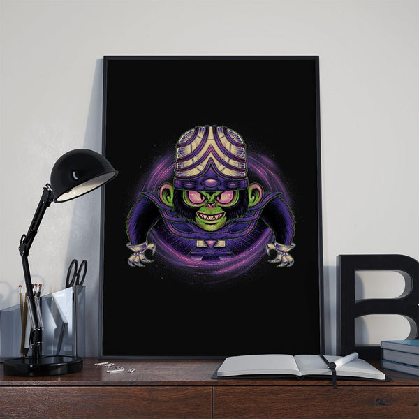 One Bad Monkey Posters by Glitchy Gorilla - Pixel Empire