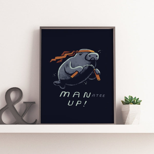 Manatee Up Posters by Louis Roskosch - Pixel Empire