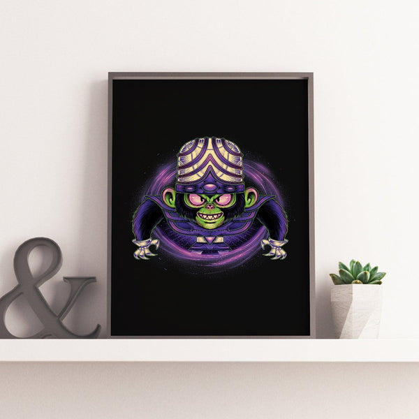 One Bad Monkey Posters by Glitchy Gorilla - Pixel Empire