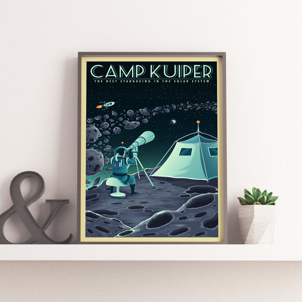 Space Tourism Camp Kuiper Posters by B Cubed Designs - Pixel Empire