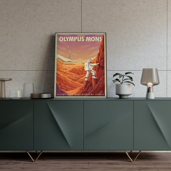 Space Tourism Mars Mountain Climbing Posters by B Cubed Designs - Pixel Empire