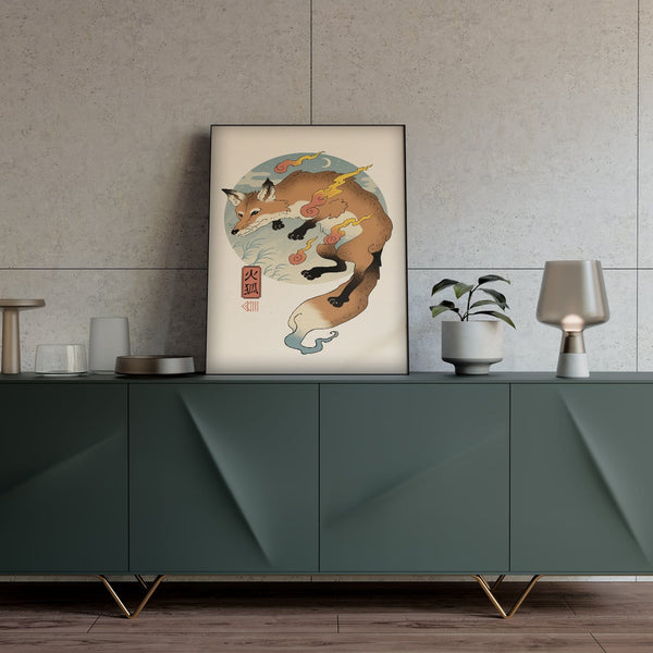 Fire Fox Ukiyo-e Posters by Vincent Trinidad - Pixel Empire