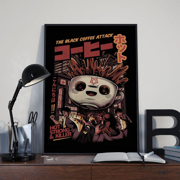 The Black Coffee Attack Posters by Ilustrata - Pixel Empire
