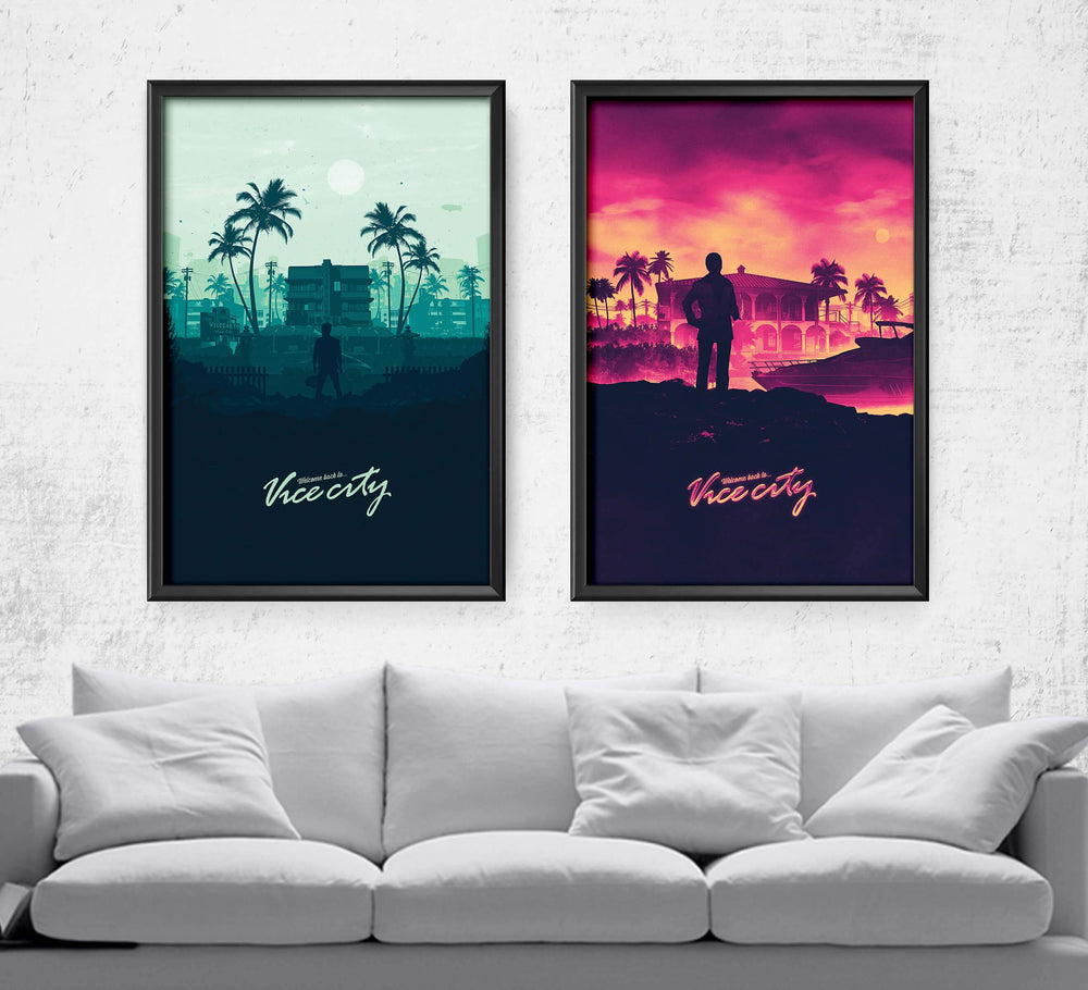 Welcome to Vice City Set Posters by Mbdsgns - Pixel Empire
