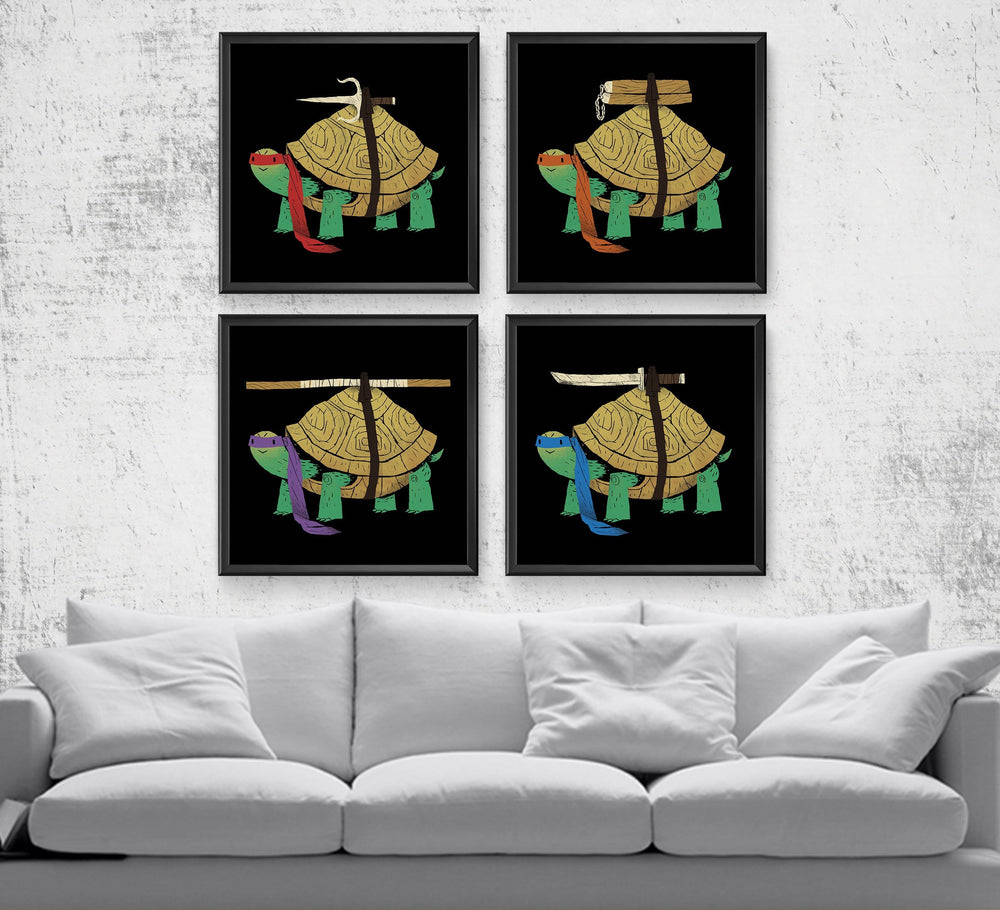 Turtle Power Set Posters by Louis Roskosch - Pixel Empire