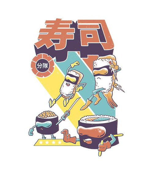 Sushi Sentai T-Shirts by Vincent Trinidad - Pixel Empire