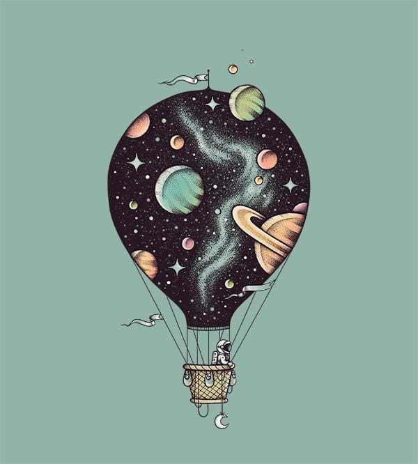 Interstellar Journey Hoodies by Enkel Dika - Pixel Empire