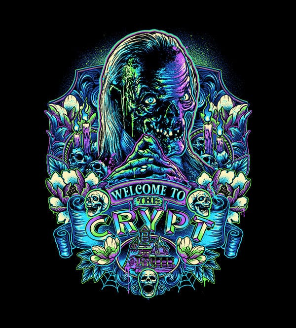 Welcome To The Crypt T-Shirts by Glitchy Gorilla - Pixel Empire