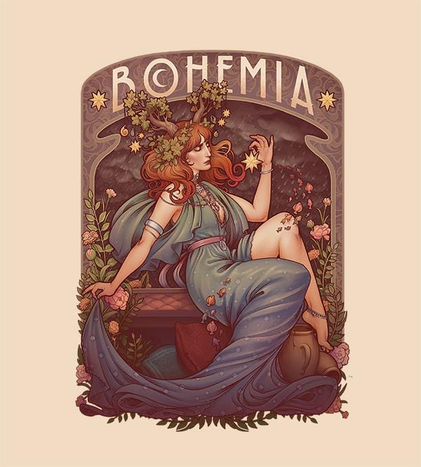 Bohemia T-Shirts by Medusa Dollmaker - Pixel Empire