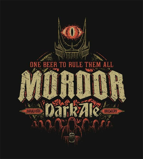 Mordor Dark Ale T-Shirts by Cory Freeman Design - Pixel Empire