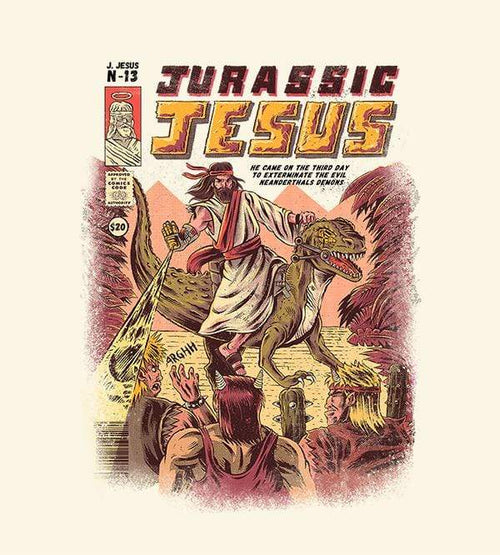 Jurassic Jesus Hoodies by Ilustrata - Pixel Empire