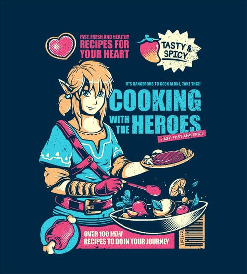 Cooking With The Heroes Hoodies by Ilustrata - Pixel Empire